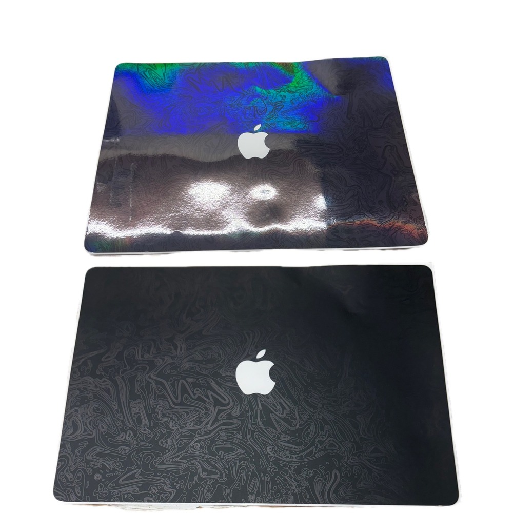 2 sets dbrand MacBook Air 15" Skin Damascus Topographic Black Holographic Vinyl